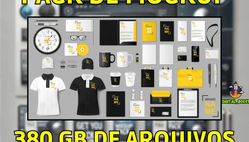 Pack de Mockups Profissionais – Mais de 350 GB de Arquivos
