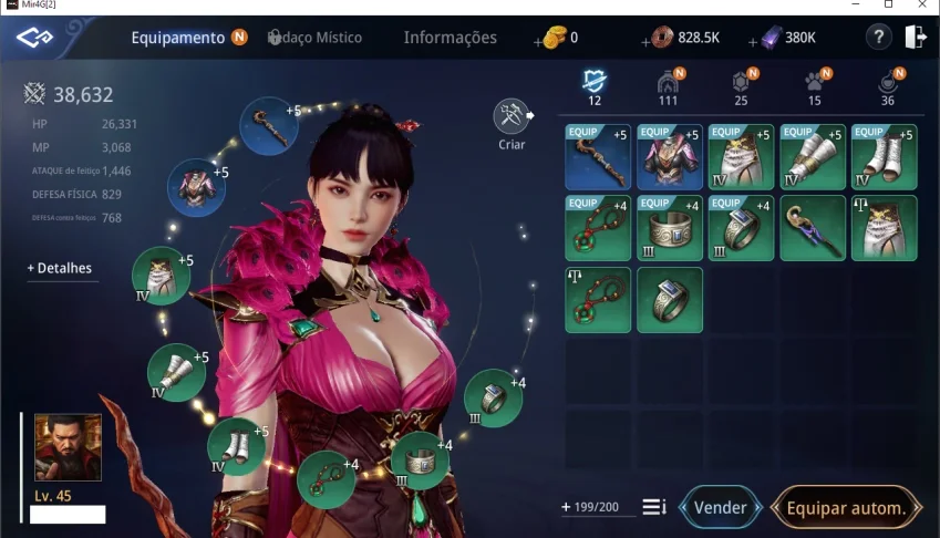 Feiticeira LVL 45 SA 24 - Vale serpentes liberado