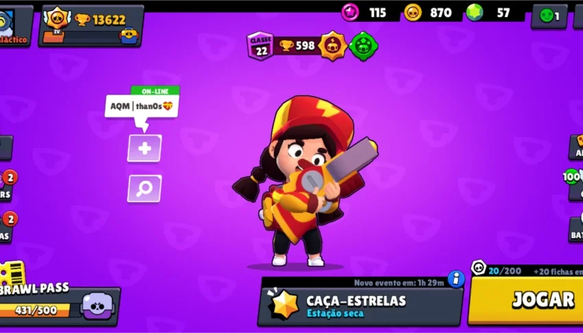 Conta brawl stars 24 poderes estrelas