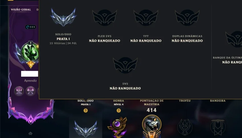 Prata 1 com TODOS os Champs e 151 Skins ( MID / ADC / JG )