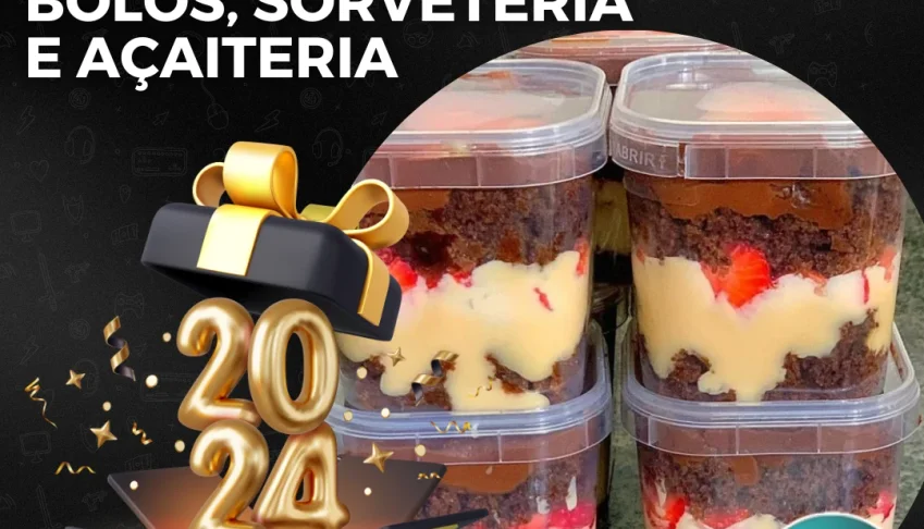 Planilhas de Vendas de Sorveteria, Bolos  e Açaiteria - 2024