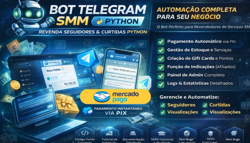 Bot Telegram Smm Python 2026 Atualizado!