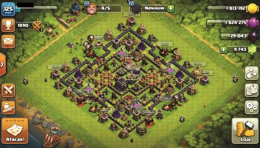 Clash Of Clans CV 9 SemiFull qse 10.000 Gemas