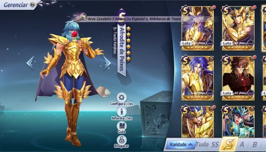 Saint Seiya Awakening - CONTA LVL 56 Servidor A22-Sagitta