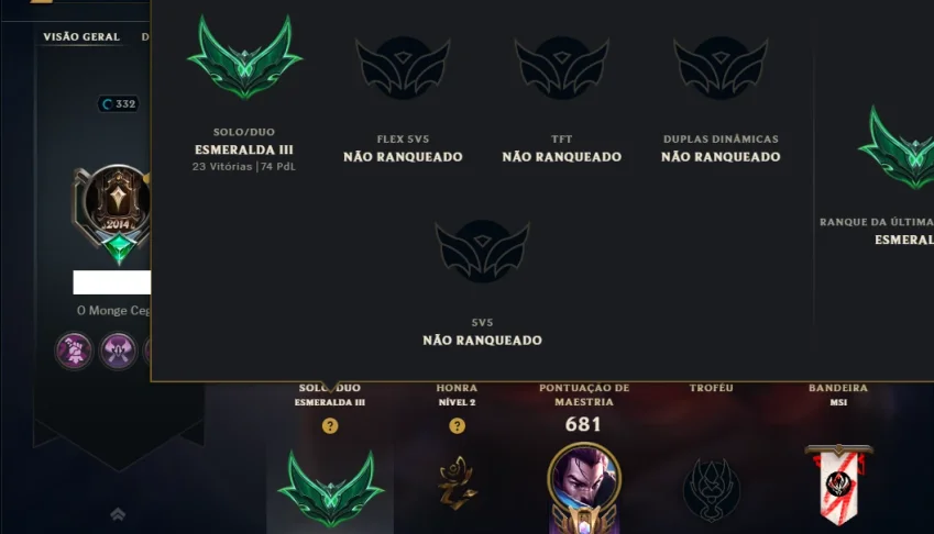 Esmeralda 3 com TODOS os Champs e 224 Skins +13 Vitoriosas