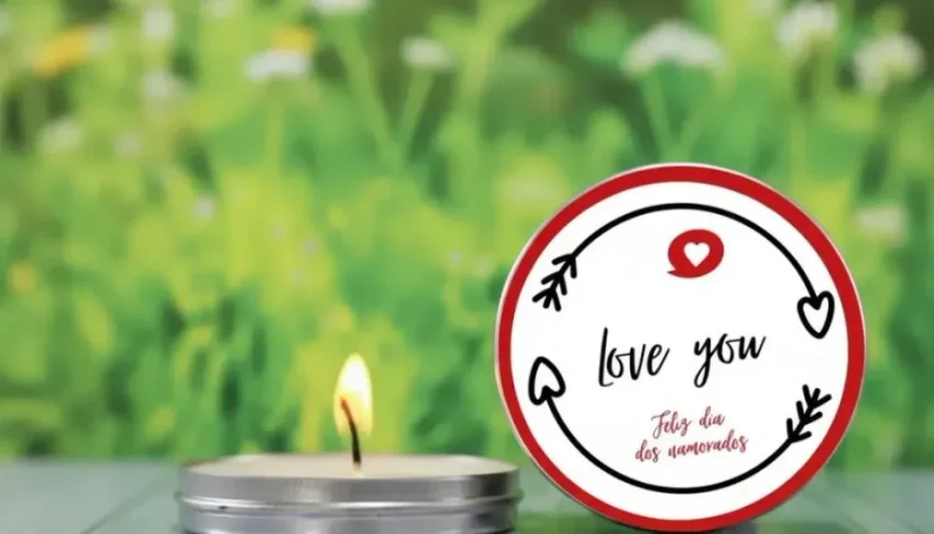 Vela na Lata Personalizada Dia dos Namorados