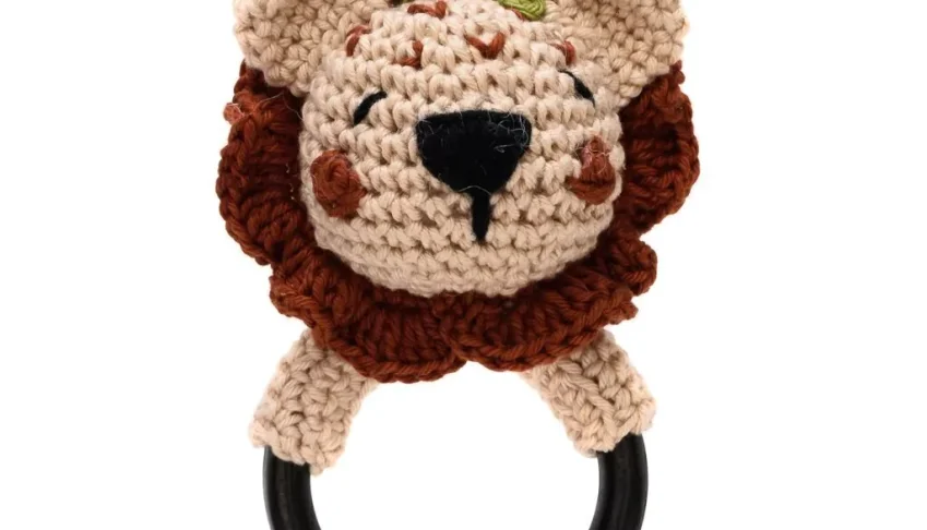 Chocalho Leãozinho Amigurumi
