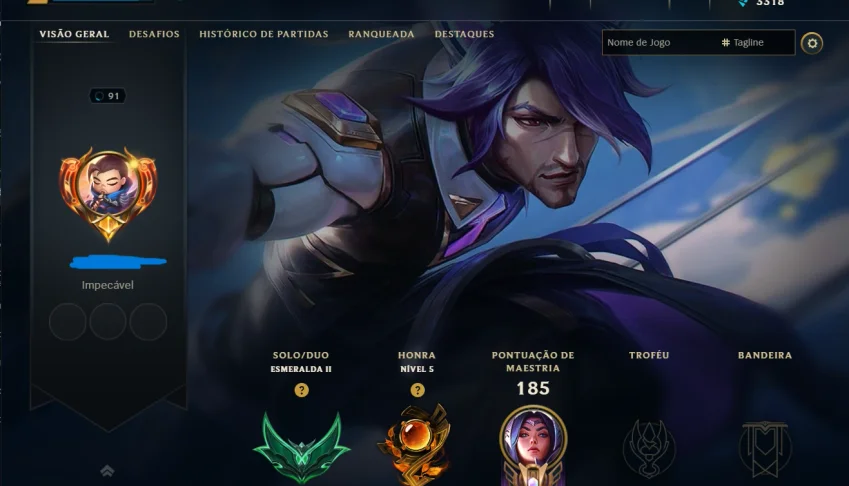 Conta League Of Legends - Lux Elementalista E Miss Fortune