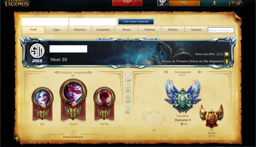 Conta League of Legends -- D5 -- 194 Skins