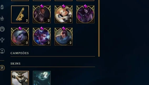 CONTA LOL 39 SKINS
