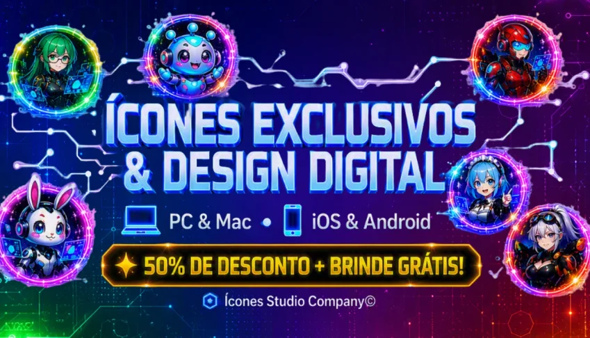 Ícones Gamer Exclusivos + Logo + Banner (PC, Mobile, Discord