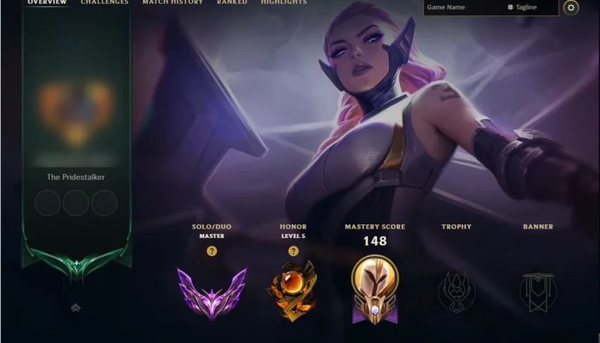 Conta de League of Legends Mestre