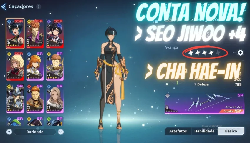 Conta Solo Leveling Arise (SSR+) > Seo Jiwoo +4 | Cha Hae-In