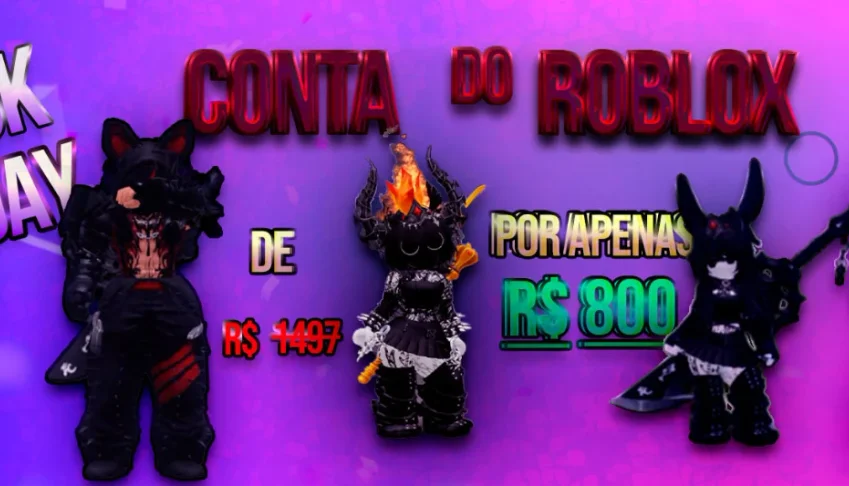 Conta do Roblox com SKINS Masculinas e Femininas