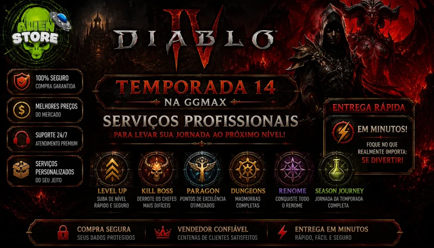 Diablo 4 | Temporada 14 | Power Level + Paragon + Boss |Gold