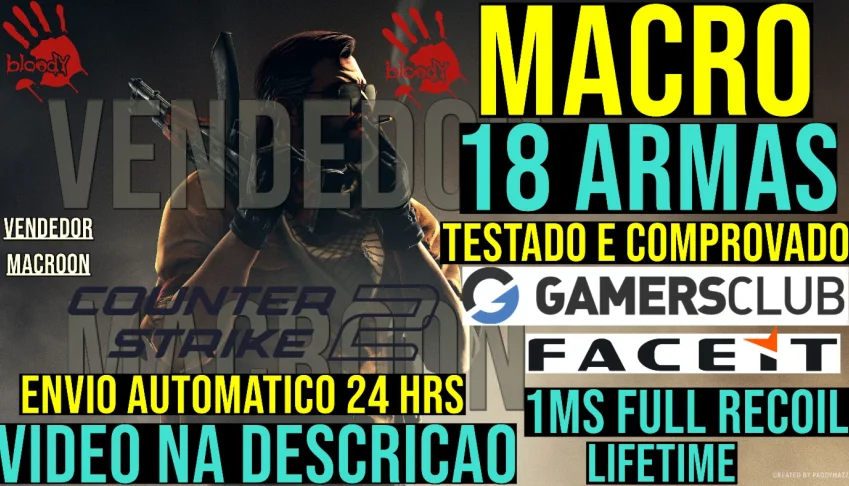 Macro Cs 2 League Pro Gamers Club & Faceit - Mouses Bloody