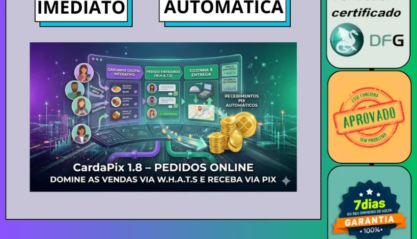 CardaPix 1.8 Pedidos online via W.H.A.T.S