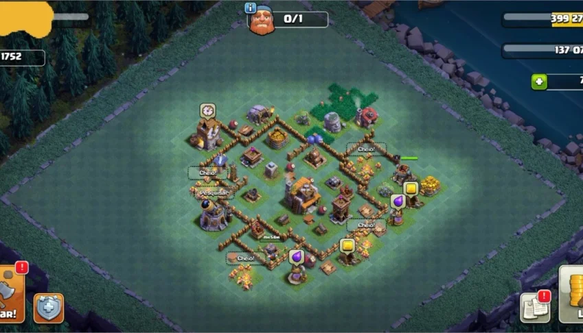 Clesh of clans cv 11 não tá nada full
