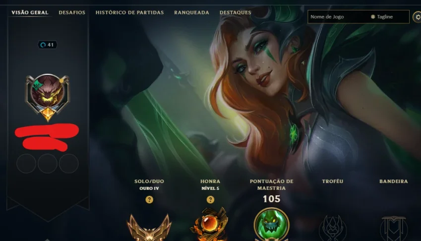 Conta Lol Ouro, 52 Skins, 2 Lendárias, 36K Ea, Honra 5