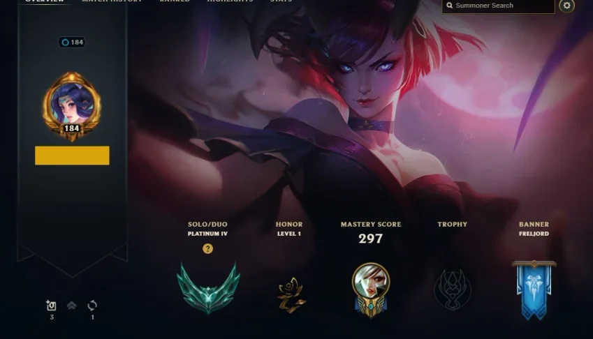 Conta Platina Season 7 League of Legends