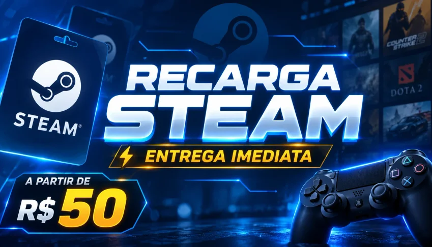 Recarga Steam [R$ 50] - Entrega Imediata - Cartão Presente