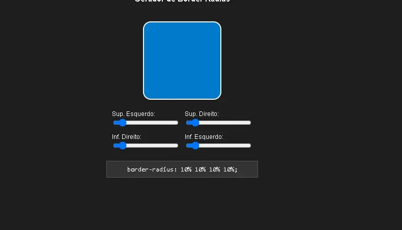 Extensão Gerador de Border Radius para VS Code