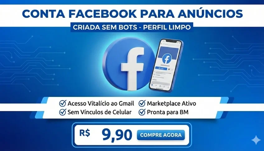 Conta do Facebook Para Anuncios e Outros, E-mail incluido