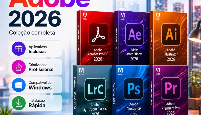⚡ Adobe Creative Cloud - Pacote Completo (30 Dias) ⚡