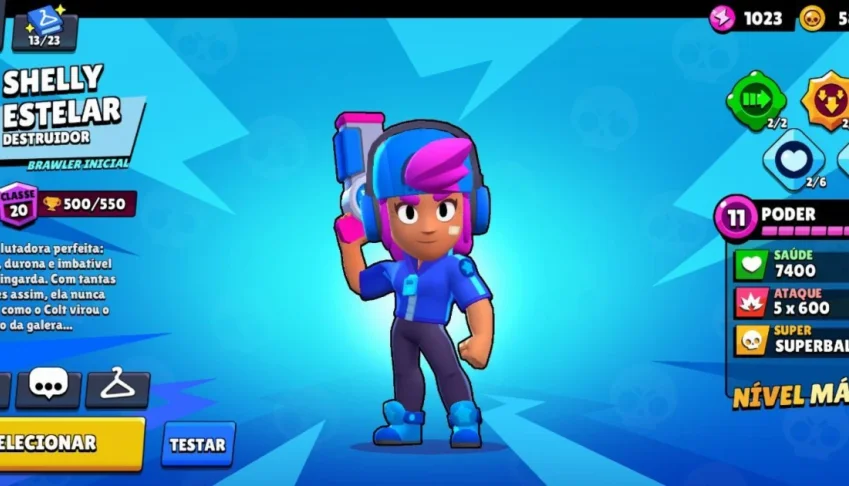 Conta brawl stars rara com Shelly estelar