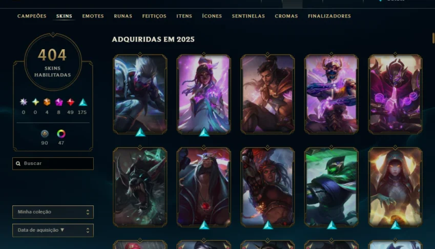 Conta de lol + de 400 skins