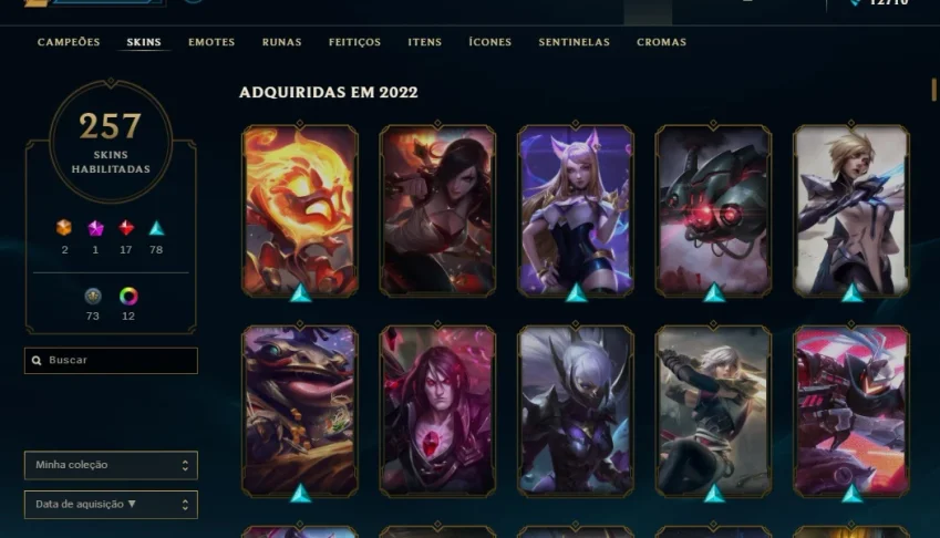 Conta Lol Full skins + Mais Valorant