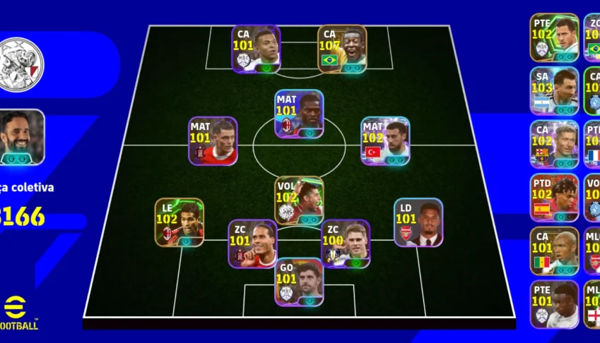 Conta Efootball! 3166 De Força Coletiva + Craques 107/103