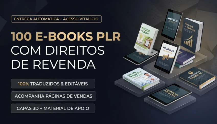 🚀 Pack +100 Ebooks Plr Prontos Para Revenda