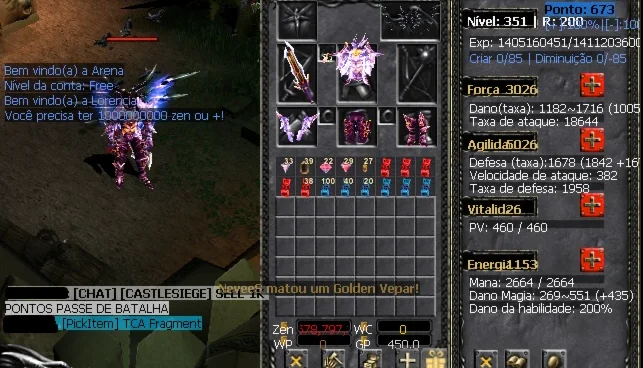 Conta Do The Classic Mu  Magic Gladiador  200 resetes
