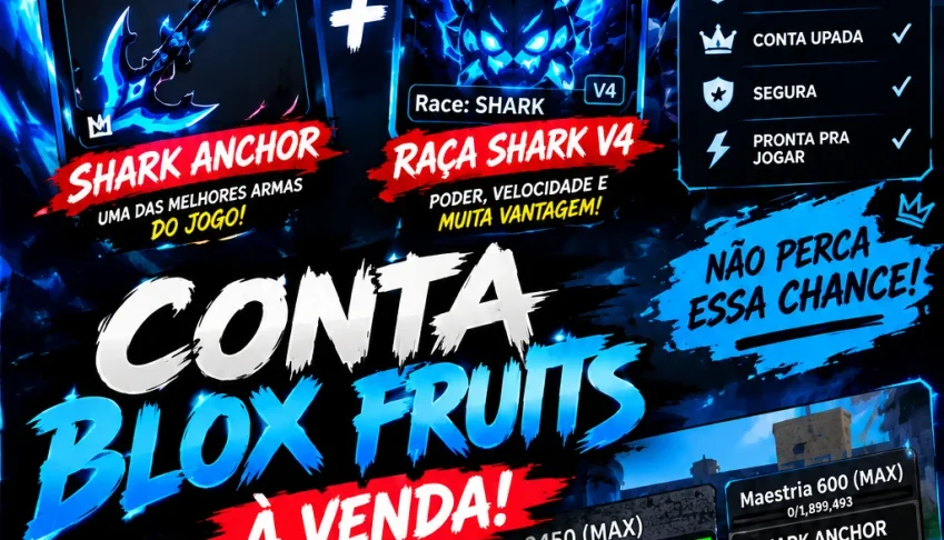 🔥 Conta Blox Fruits Com Shark Anchor + Shark V4 Por Apenas