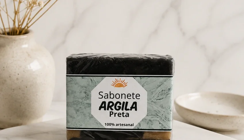 Sabonete Artesanal de Argila Preta