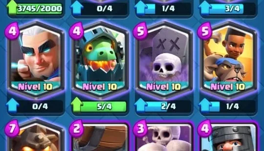 Pass royale(10/09) LVL12 Mestre I,Todas as cartas+ 600 gemas