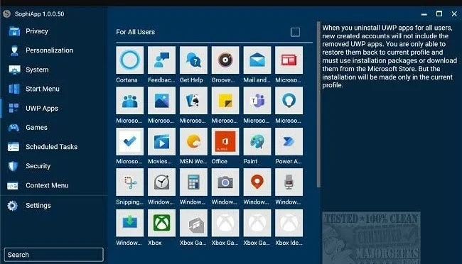 SophiApp: Turbine seu Windows