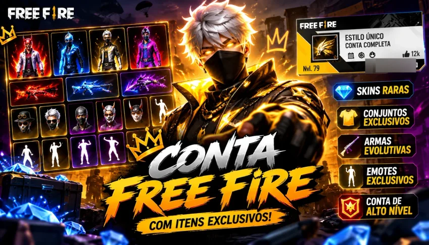⚡ CONTA FF APOSTADO 🔥 LV 15+ | 🥇 20K OURO | 💎 OFERTA