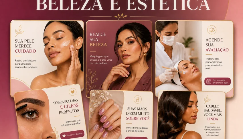 Pack Exclusivo De Imagens Para O Nicho De Estética E Beleza