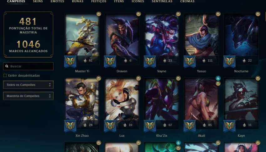 Conta de LOL Com 250 Skins Plat 4 com todos os champs