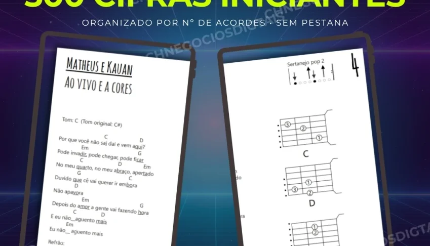 Mega Pack 500 Cifras para Iniciantes - Violão e Guitarra