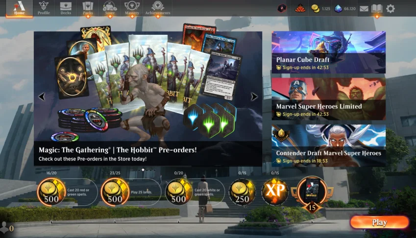 Conta MTG Arena 66120 Gems, 1125 Gold e 552 Booster Packs