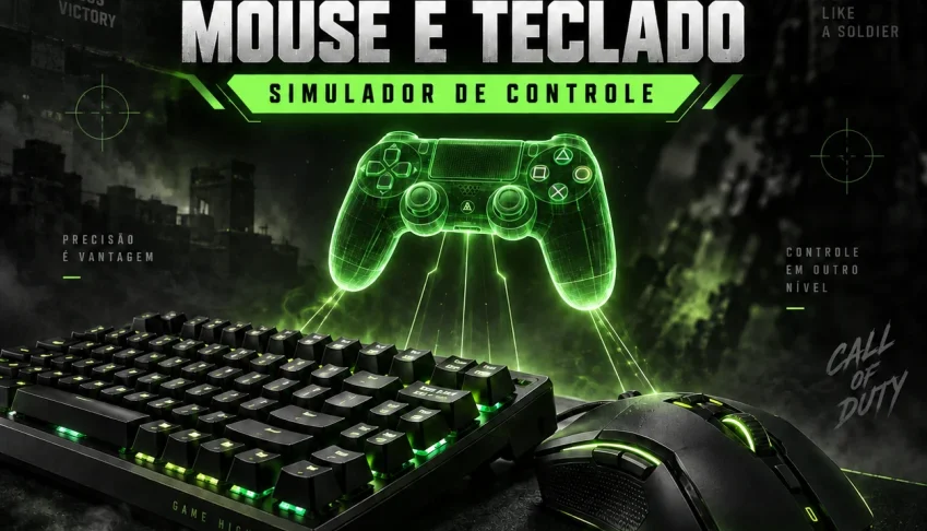 Aim Assist no mouse e teclado simulador de controle 🎮
