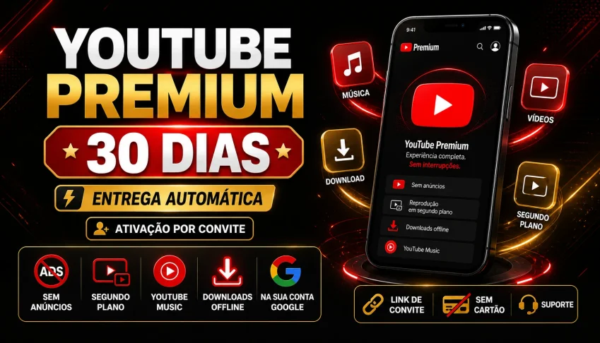 Youtube Premium – 30 Dias