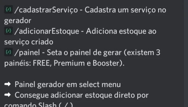 Bot Gerador em Slash [Source] - Entrega Automática