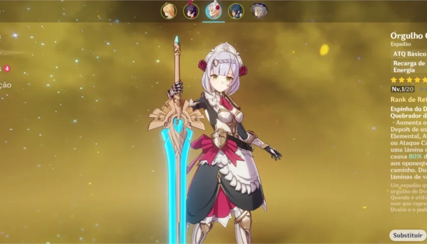 Genshin Impact - Espadão Orgulho Celestial 5*
