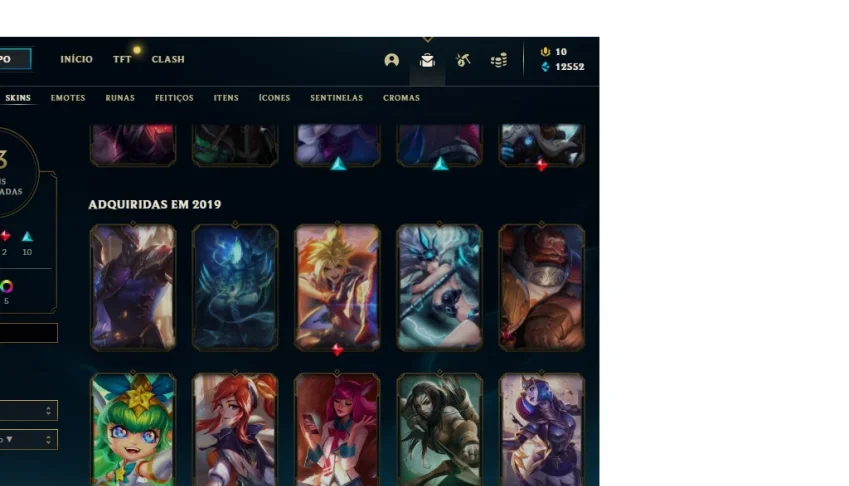 Conta do LOL - lv 266 - Gold -,3k e 600 de essencia laranja