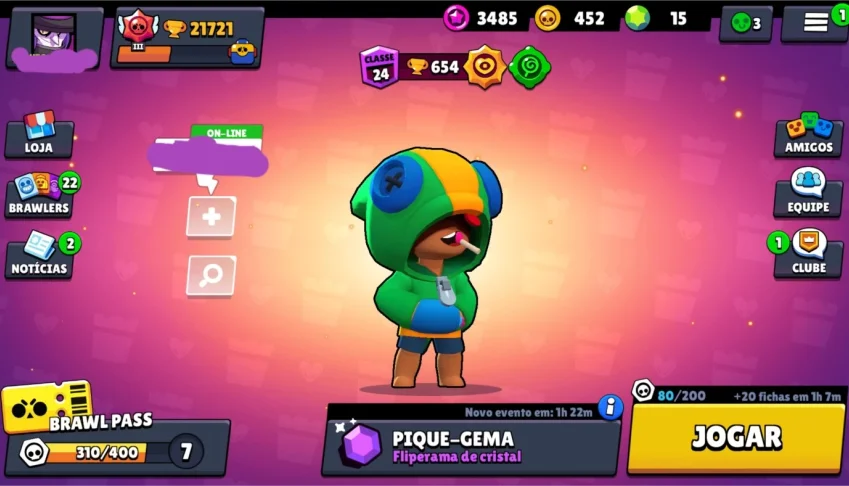 Vendo conta do brawl stars