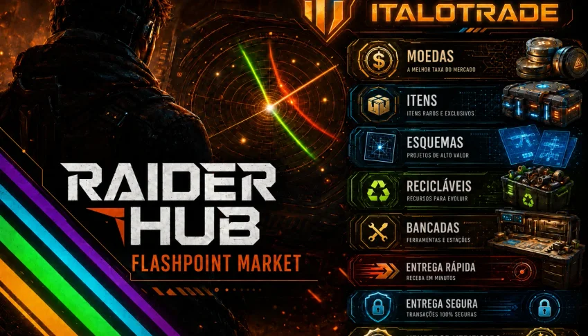 ARC Raiders - Itens, Moedas, Armas, Esquemas, entrega Rápida